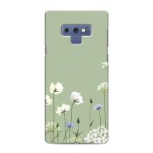 Чехол с цветочным принтом на Самсунг Галакси Ноут 9 – Цветы на зеленом