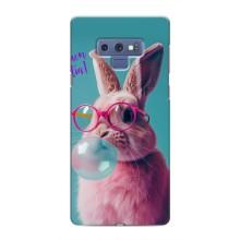 Чехол с принтом стильные животные для Самсунг Галакси Ноут 9 – Кролик в очках