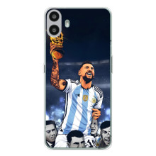 Чохли для Nothing CMF Phone 1 (Leo чемпіон) (AlphaPrint) (Мессі з кубком)