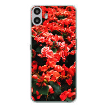 Чохли з квітами для Nothing CMF Phone 1 (VPrint) (Квіти червоні)
