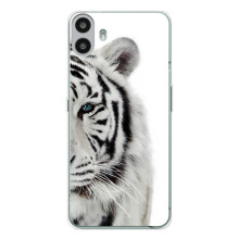Чехлы с картинками животных Nothing CMF Phone 1 (Белый Тигр)