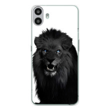 Чехлы с картинками животных Nothing CMF Phone 1 (Черный ЛЕВ)