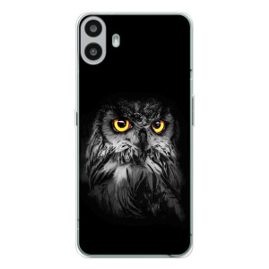 Чохли з принтом СОВИ для Nothing CMF Phone 1 – Сова на чорному