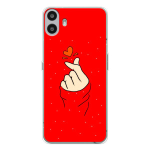 Чохол (Знак сердечка) для Nothing CMF Phone 1 – Сердечко на червоному