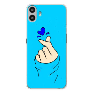 Чохол (Знак сердечка) для Nothing CMF Phone 1 – Сердечко на синоьому