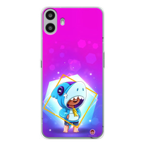 Чехол Бравл Старс для Nothing CMF Phone 1 – Леон в костюме Акулы