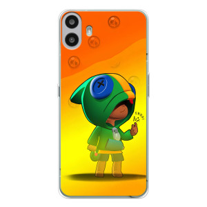 Чехол Бравл Старс для Nothing CMF Phone 1 – LEON в кофте