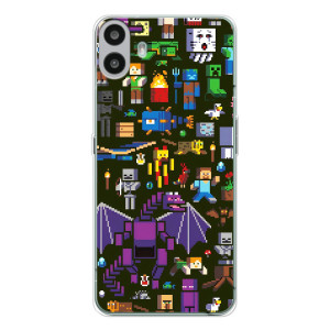 Чехол Майнкрафт на Nothing CMF Phone 1 (AlphaPrint) Minecraft