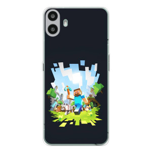 Чехол Майнкрафт на Nothing CMF Phone 1 (AlphaPrint) Minecraft