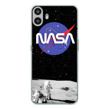 Силіконовый бампер з принтом "Наса" на Nothing CMF Phone 1 – Nasa на місяці
