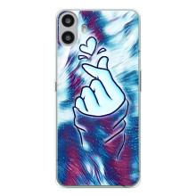 Чохол з принтом для Nothing CMF Phone 1 (AlphaPrint - Знак сердечка) (Радужне серце)