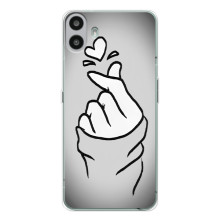 Чохол з принтом для Nothing CMF Phone 1 (AlphaPrint - Знак сердечка) (Значок Love)