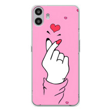 Чохол з принтом для Nothing CMF Phone 1 (AlphaPrint - Знак сердечка) (Знак Love)