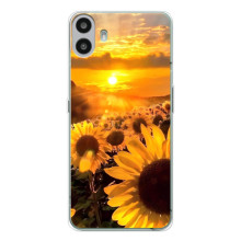 Чехол с Цветами для Nothing CMF Phone 1 (поле подсолнухов)
