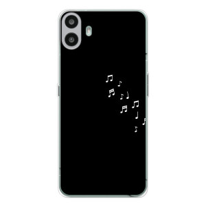 Чехол с картинками на черном фоне для Nothing CMF Phone 1 – Ноты