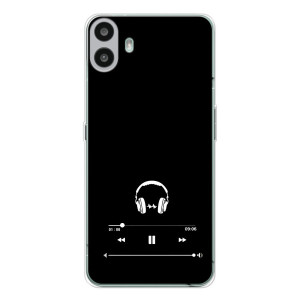 Чехол с картинками на черном фоне для Nothing CMF Phone 1 – Плеер