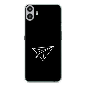 Чехол с картинками на черном фоне для Nothing CMF Phone 1 – Самолетик