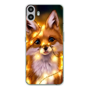 Чехол с Лисичкой для Nothing CMF Phone 1 – Новогодний лисенок