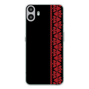 Силиконовый Чехол на Nothing CMF Phone 1 с картинкой Вышиванки – Вышиванка на черном