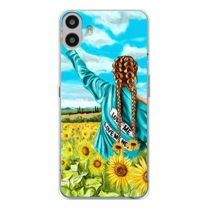 Чехол Стильные девушки на Nothing CMF Phone 1 – Девушка на поле