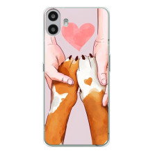 Чохол (ТПУ) Милі песики для Nothing CMF Phone 1 – Любов до собак