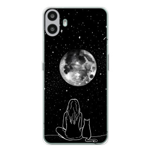 Чехол с рисунком кот на Nothing CMF Phone 1