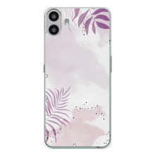 Чохол з квітковим принтом на Натінг ЦМФ Фон 1 (Фіолетове листя)