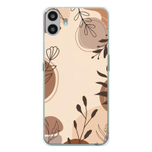 Чохол з квітковим принтом на Натінг ЦМФ Фон 1 (Коричневі квіти)