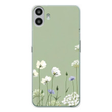 Чохол з квітковим принтом на Натінг ЦМФ Фон 1 (Квіти на зеленому)