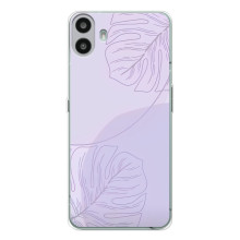 Чехол цветочный дизайн для Nothing CMF Phone 1 – Монстера фиолетовая