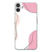 Чехол цветочный дизайн для Nothing CMF Phone 1 – Розовый фон