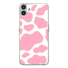 Чохол з принтом корови на Натінг ЦМФ Фон 1 (Рожевий принт)