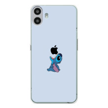 Чехол с принтом Стич на Nothing CMF Phone 1 (Stitch apple)