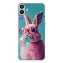 Чехол с принтом стильные животные для Натинг ЦМФ Фон 1 (Кролик в очках)
