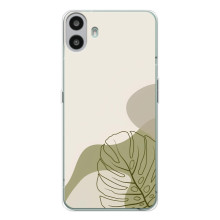 Силконовий чохол з принтом в квітах на Nothing CMF Phone 1 – Монстера зелена