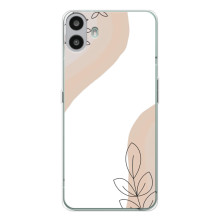 Силконовий чохол з принтом в квітах на Nothing CMF Phone 1 – Нюдовий дизайн