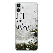 Новорічні, Святкові Чохли для Nothing CMF Phone 1 - 2024 год (Let it snow)