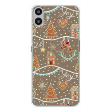 Новорічні, Святкові Чохли для Nothing CMF Phone 1 - 2024 год (Новорічні пряники)
