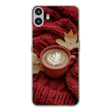 Чехол с уникальным дизайном «Осень с кофе» для Nothing CMF Phone 1 – Кофе на пледе