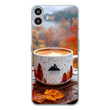 Чехол с уникальным дизайном «Осень с кофе» для Nothing CMF Phone 1 – Кофе на природе