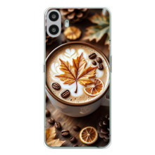 Чехол с уникальным дизайном «Осень с кофе» для Nothing CMF Phone 1 – Пряный кофе