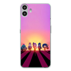 Силіконовый Чохол на Nothing CMF Phone 1 з картинкою Brawl Stars (Персонажі на заході сонця)