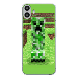 Чехлы для Nothing CMF Phone 1 (Персонажи Майн Крафт) – Крипер 2