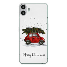 Різдвяні, Святкові Чохли для Натінг ЦМФ Фон 1 (Авто з ялинкою)
