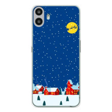 Силіконовий бампер на різдво для Nothing CMF Phone 1 (Місто в снігу)