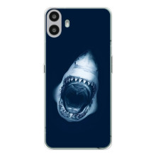 Силіконовий бампер з картинкою звірів для Nothing CMF Phone 1 – Пащу Акули