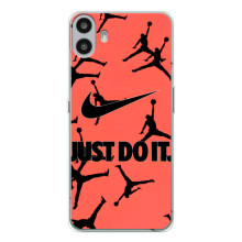 Силіконовый Чохол Nike Air Jordan на Модель телефону українськими літерами та цифрами виглядатиме так: Нотінг ЦМФ Фон 1. – Just Do It