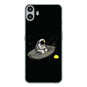 Силіконовый Чохол з принтом "Космонавти" на Nothing CMF Phone 1 – Космонавт на рибалці