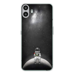 Силіконовый Чохол з принтом "Космонавти" на Nothing CMF Phone 1 – Космонавт романтик