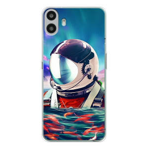 Силіконовый Чохол з принтом "Космонавти" на Nothing CMF Phone 1 – Космонавт у воді